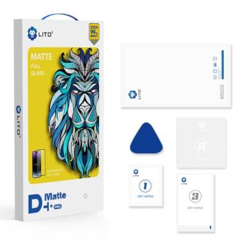 Apple iPhone 13 Pro Max/14 Plus Lito D+ PRO ESD Dust Proof 2.5D Full Üvegfólia - Fekete kép