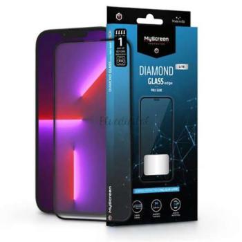 Apple iPhone 13 Pro Max/14 Pro Max/14 Plus edzett üveg képernyővédő fólia - MyScreen Protector Diamond Glass Lite Edge2.5D Full Glue - fekete kép