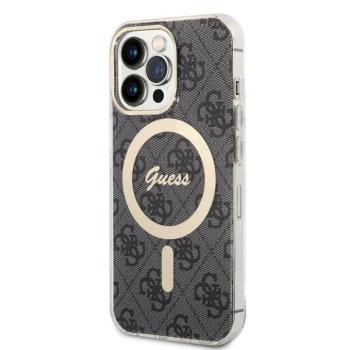 Apple iPhone 13 Pro Max GUESS GUHMP13XH4STK MagSafe Hátlap - Fekete tok kép