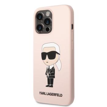 Apple iPhone 13 Pro Max KARL LAGERFELD KLHCP13XSNIKBCP Liquid Hátlap - Rózsaszín kép