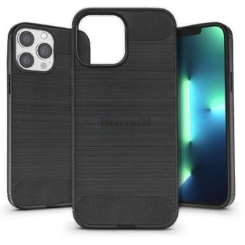 Apple iPhone 13 Pro Max szilikon hátlap - Carbon - fekete kép