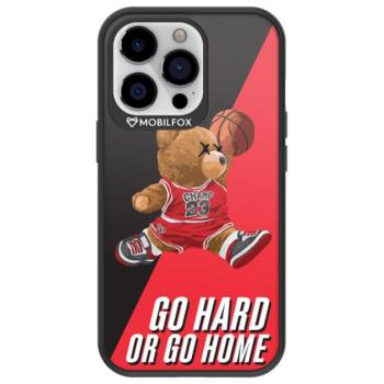 Apple iPhone 13 Pro, Műanyag hátlap védőtok + szilikon, közepesen ütésálló, Go hard or go home minta, Mobilfox Full Shock, mintás/fekete kép