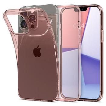 Apple iPhone 13 Pro, Szilikon tok, Spigen Crystal Flex, átlátszó/vörösarany kép