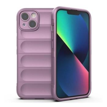 Apple iPhone 13, Szilikon tok, közepesen ütésálló, 3D minta, lila kép