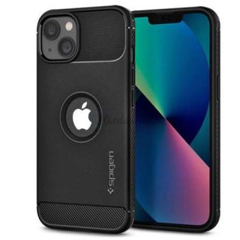 Apple iPhone 13 ütésálló hátlap - Spigen Rugged Armor - fekete kép