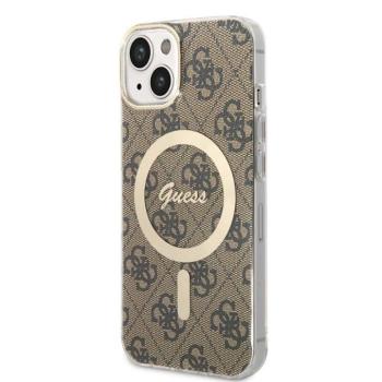 Apple iPhone 14 GUESS GUHMP14SH4STW MagSafe Hátlap - Barna tok kép