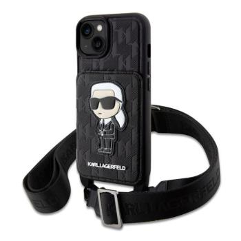 Apple iPhone 14 KARL LAGERFELD KLHCP14SCSAKHPKK NFT Hátlap - Fekete kép