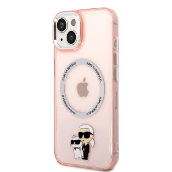 Apple iPhone 14 KARL LAGERFELD KLHMP14SHNKCIP MagSafe TPU Hátlap - Rózsaszín kép