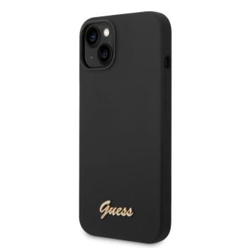 Apple iPhone 14 Plus GUESS GUHCP14MSLSMK Liquid Silicone Hátlap - Fekete tok kép