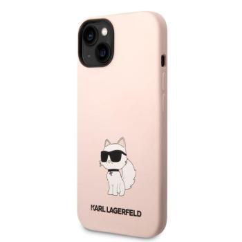 Apple iPhone 14 Plus KARL LAGERFELD KLHCP14MSNCHBCP Liquid Hátlap - Rózsaszín kép