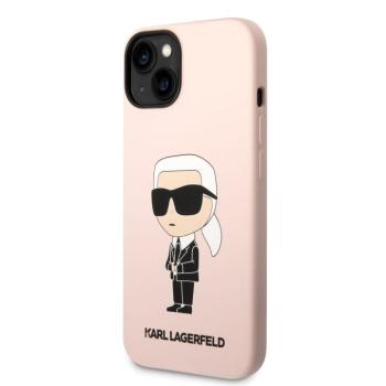 Apple iPhone 14 Plus KARL LAGERFELD KLHCP14MSNIKBCP Liquid Hátlap - Rózsaszín kép