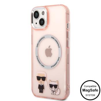 Apple iPhone 14 Plus KARL LAGERFELD KLHMP14MHKCP Magsafe TPU Hátlap - Rózsaszín kép