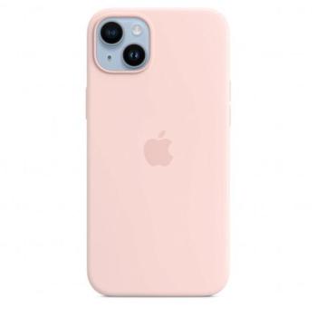 Apple iPhone 14 Plus MagSafe-rögzítésű szilikon tok, Krétarózsaszín kép
