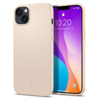 Apple iPhone 14 Plus, Műanyag hátlap védőtok, Spigen Thin Fit, homok-beige kép