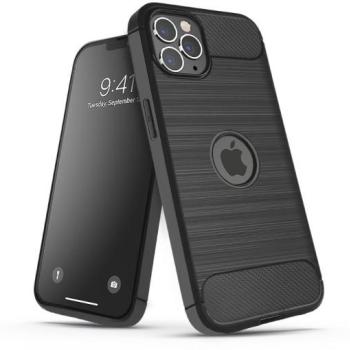Apple iPhone 14 Plus szilikon hátlap - Carbon Logo - fekete kép