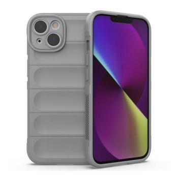 Apple iPhone 14 Plus, Szilikon tok, közepesen ütésálló, 3D minta, szürke kép