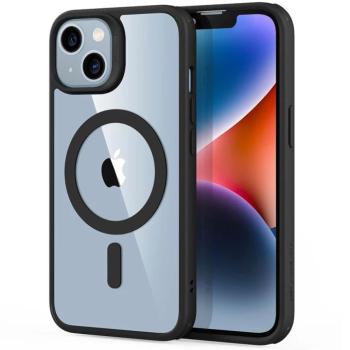 Apple iPhone 14 Plus, Szilikon tok, közepesen ütésálló, légpárnás sarok, Magsafe kompatibilis, ESR Classic Hybrid HaloLock, átlátszó/fekete kép
