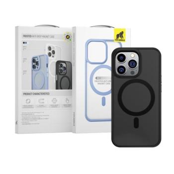 Apple iPhone 14 Plus TG Frosted Anti-Drop Magsafe Hátlap - Fekete kép