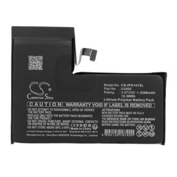 Apple iPhone 14 Pro, Akkumulátor, 3200 mAh, Li-Polymer, Cameron Sino, kompatibilis kép