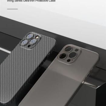 Apple iPhone 14 Pro Devia Wing Ultra Slim Matt Hátlap - Lila kép