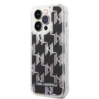 Apple iPhone 14 Pro KARL LAGERFELD KLHCP14LLMNMK Liquid TPU Hátlap - Fekete kép