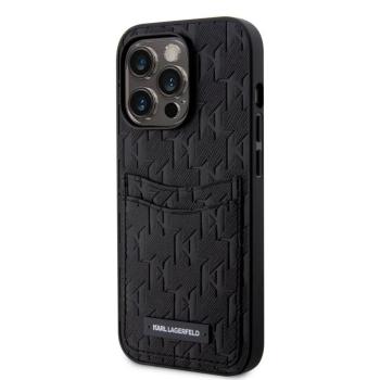 Apple iPhone 14 Pro KARL LAGERFELD KLHCP14LSAKLHPPK Hátlap - Fekete tok kép