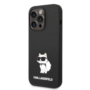 Apple iPhone 14 Pro KARL LAGERFELD KLHCP14LSNCHBCK Liquid Hátlap - Fekete kép
