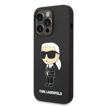 Apple iPhone 14 Pro KARL LAGERFELD KLHCP14LSNIKBCK Liquid Hátlap - Fekete kép