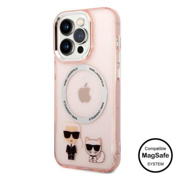 Apple iPhone 14 Pro KARL LAGERFELD KLHMP14LHKCP Magsafe TPU Hátlap - Rózsaszín kép