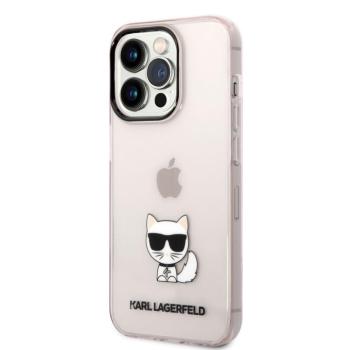 Apple iPhone 14 Pro Max KARL LAGERFELD KLHCP14XCTTRI TPU Hátlap - Rózsaszín kép