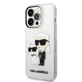 Apple iPhone 14 Pro Max KARL LAGERFELD KLHCP14XHNKCTGT Glitter Hátlap - Átlátszó kép
