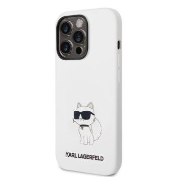 Apple iPhone 14 Pro Max KARL LAGERFELD KLHCP14XSNCHBCH Liquid Hátlap - Fehér kép