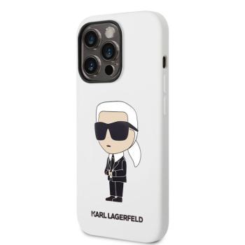 Apple iPhone 14 Pro Max KARL LAGERFELD KLHCP14XSNIKBCH Liquid Hátlap - Fehér kép