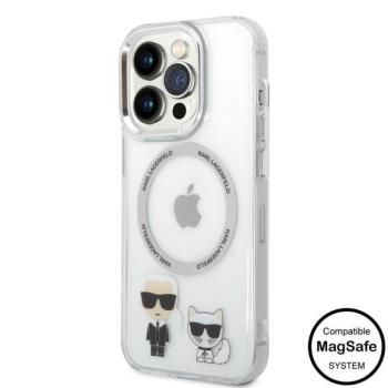 Apple iPhone 14 Pro Max KARL LAGERFELD KLHMP14XHKCT Magsafe TPU Hátlap - Átlátszó kép