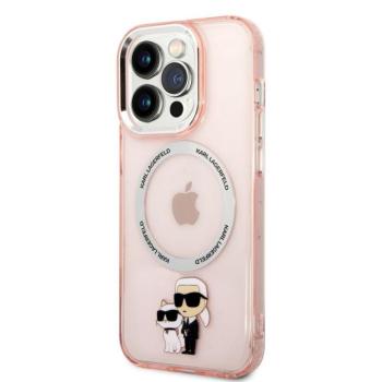 Apple iPhone 14 Pro Max KARL LAGERFELD KLHMP14XHNKCIP MagSafe TPU Hátlap - Rózsaszín kép