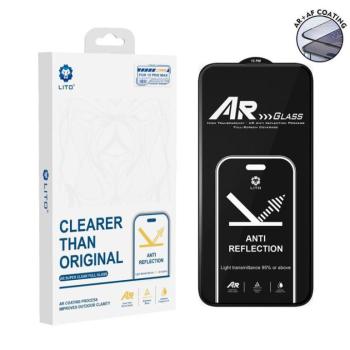 Apple iPhone 14 Pro Max Lito HD+ Ultra AR 2.5D Full Üvegfólia - Fekete kép