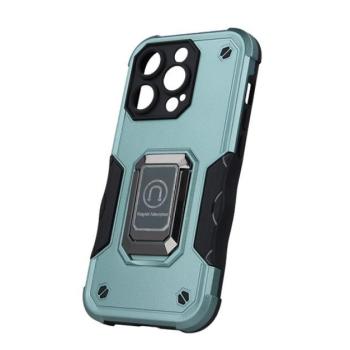 Apple iPhone 14 Pro Max, Műanyag hátlap védőtok, közepesen ütésálló, szilikon belső, telefontartó gyűrű, Defender Bulky, zöld kép