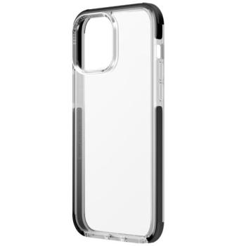 Apple iPhone 14 Pro Max, Szilikon keret + műanyag hátlap, közepesen ütésálló, légpárnás sarok, Uniq Combat, átlátszó/fekete kép