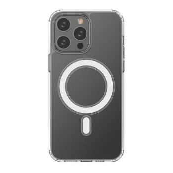 Apple iPhone 14 Pro Max, Szilikon tok, közepesen ütésálló, légpárnás sarok, Magsafe kompatibilis, átlátszó kép