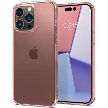 Apple iPhone 14 Pro Max, Szilikon tok, Spigen Crystal Flex, átlátszó/vörösarany kép