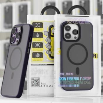 Apple iPhone 14 Pro Max TG Skin Friendly Drop Magsafe Hátlap - Fekete tok kép