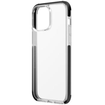 Apple iPhone 14 Pro, Szilikon keret + műanyag hátlap, közepesen ütésálló, légpárnás sarok, Uniq Combat, átlátszó/fekete kép