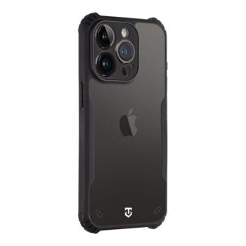 Apple iPhone 14 Pro, Szilikon tok, közepesen ütésálló, légpárnás sarok, Tactical Quantum Stealth, átlátszó/fekete kép