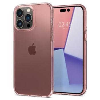 Apple iPhone 14 Pro, Szilikon tok, Spigen Crystal Flex, átlátszó/vörösarany kép