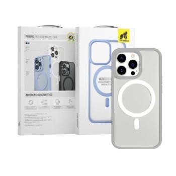 Apple iPhone 14 Pro TG Frosted Anti-Drop Magsafe Hátlap - Szürke kép