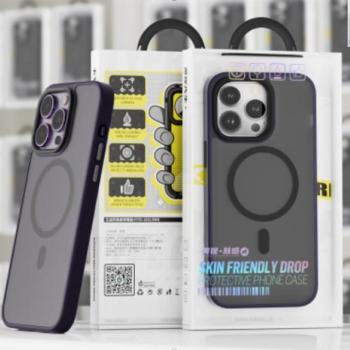 Apple iPhone 14 Pro TG Skin Friendly Drop Magsafe Hátlap - Fekete tok kép