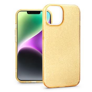 Apple iPhone 14 szilikon hátlap - Glitter - arany kép