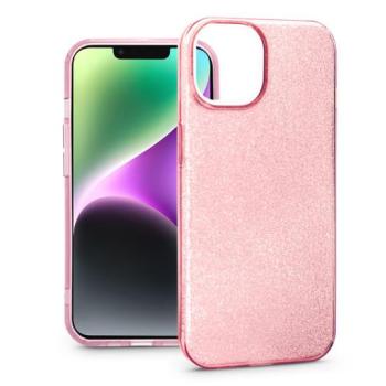 Apple iPhone 14 szilikon hátlap - Glitter - rózsaszín kép