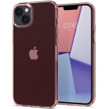 Apple iPhone 14, Szilikon tok, Spigen Crystal Flex, átlátszó/vörösarany kép