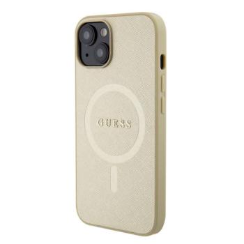 Apple iPhone 15 GUESS GUHMP15SPSAHMCB MagSafe Hátlap - Bézs kép